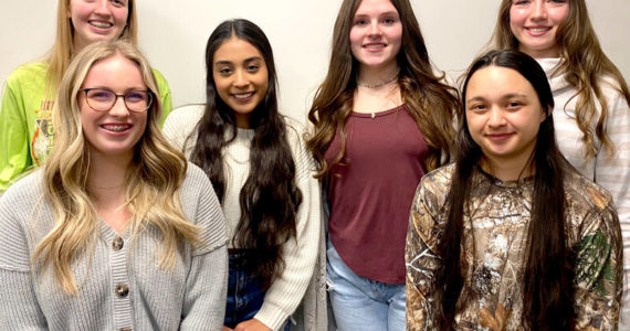 Shelby Scott/submitted photo
Oroville May Festival Royalty Candidates are: front, l-r Meladie Young and Addison Calico and back row, l-r, Kylie Acord, Florelda Orozco-Delgado, Kaylee Clough and Darbey Carleton.