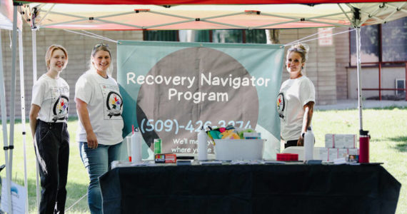 Okanogan County Recovery Navigator Program offers outreach, treatment and recovery support services, by people with lived experience, for those who are struggling with life challenges related to substance use or mental health. Inez who works in communications, Crystal Gunn, Field Based Outreach Specialist and Lyndsey Sprinkle, CPC joined Family Health Centers in celebration of National Health Center Week, with an event held in Omak, Aug. 6.
Laura Knowlton/staff photo