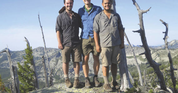 G-T/File Photo
Inexperience didn’t slow Pacific Northwest Trail backpackers (l-r) Matt Marquardt, Brian Magelssen and Austin Wagoner, who made their way westward through Oroville from Glacier National Park on their way to the Olympic Peninsula in 2013.
