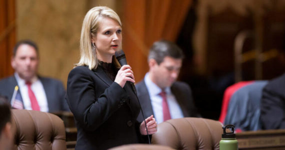 The Washington State House of Representatives convenes for floor debate on E2SHB 1110 regarding reducing greenhouse gas emissions associated with transportation fuel, Jan. 29, 2020. <em>Submitted photo</em>