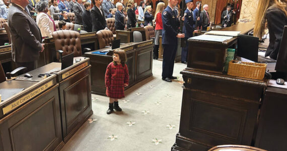 This young girl decided to have a look around the House chamber during Children’s Day at the state legislature. <em>Alexandria Osborne/submitted photos </em>