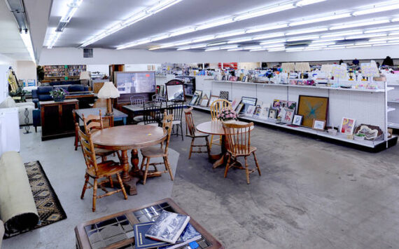 The new Warehouse Thrift opened in January and offers a variety of home furnishings, appliances, clothes, tools and Amazon and Costco back stock. The owners also buy, sell and trade and feature a local non-profit each month. <em>Gary DeVon/staff photo</em>