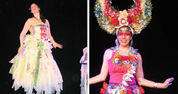 Green Okanogan Recycling is presenting their lively and entertaining Trashion Show on Saturday, April 22 at the Tonasket CCC. The fundraiser features dinner, an auction and the main event a fashion show of trash and recyclable haute couture. <em>Submitted photos </em>