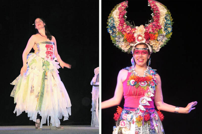 Green Okanogan Recycling is presenting their lively and entertaining Trashion Show on Saturday, April 22 at the Tonasket CCC. The fundraiser features dinner, an auction and the main event a fashion show of trash and recyclable haute couture. <em>Submitted photos </em>