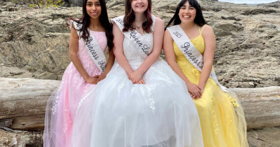 May Festival/submitted photo The 89th May Festival Royal Court is Queen Lauren Rawley, Princess Araceli Esquivel and Princess Deana Lohnes. They invite the community to join them for the upcoming coronation, Saturday, May 13.