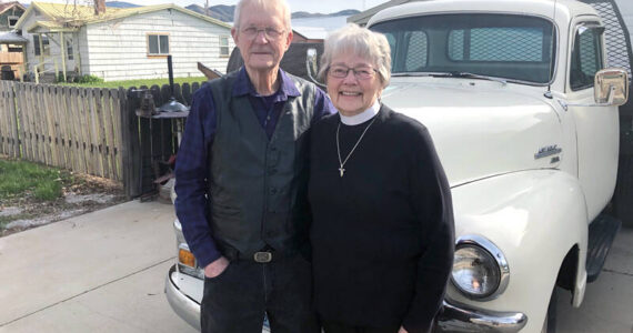 Dennis and Marilyn Wilder, this year’s May Festival Grand Marshals at home near Dennis’s vintage GMC truck.
Gary DeVon / staff photo