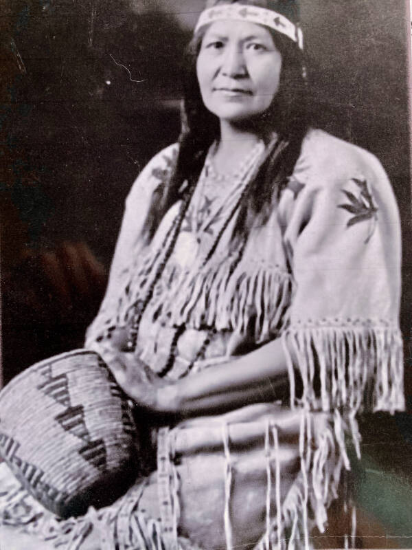 Christine Quintasket or Hum-ishu-ma, better known by her author name, Mourning Dove, was the first Native American woman to publish a novel west of the Rockies. Photo courtesy Borderlands Historical Society