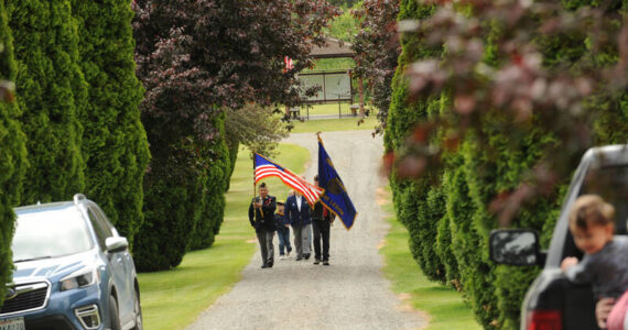 The Color Guard at Riverview Memorial Cemetery in Oroville. Gary DeVon/GT file photo