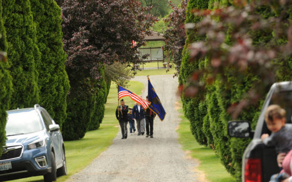 The Color Guard at Riverview Memorial Cemetery in Oroville. Gary DeVon/GT file photo