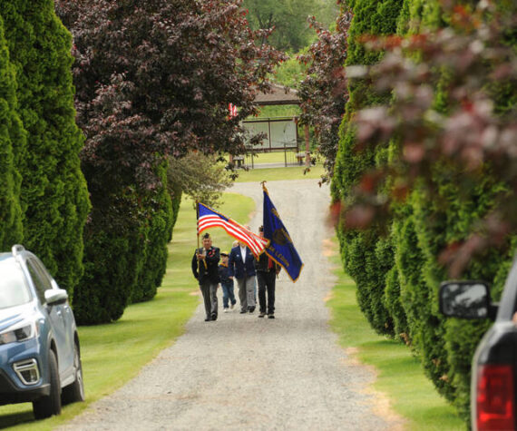 The Color Guard at Riverview Memorial Cemetery in Oroville. Gary DeVon/GT file photo