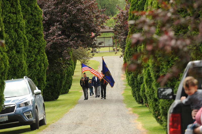 The Color Guard at Riverview Memorial Cemetery in Oroville. Gary DeVon/GT file photo