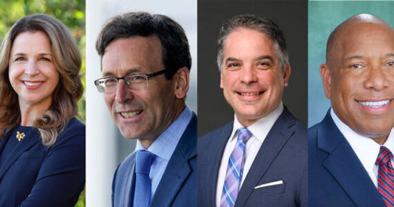 Candidates for Washington State governor, from left, Washington’s Commissioner of Public Lands Hilary Franz, Attorney General Bob Ferguson, Dr. Raul Garcia and Richland school board member Semi Bird. (Courtesy of the candidates)