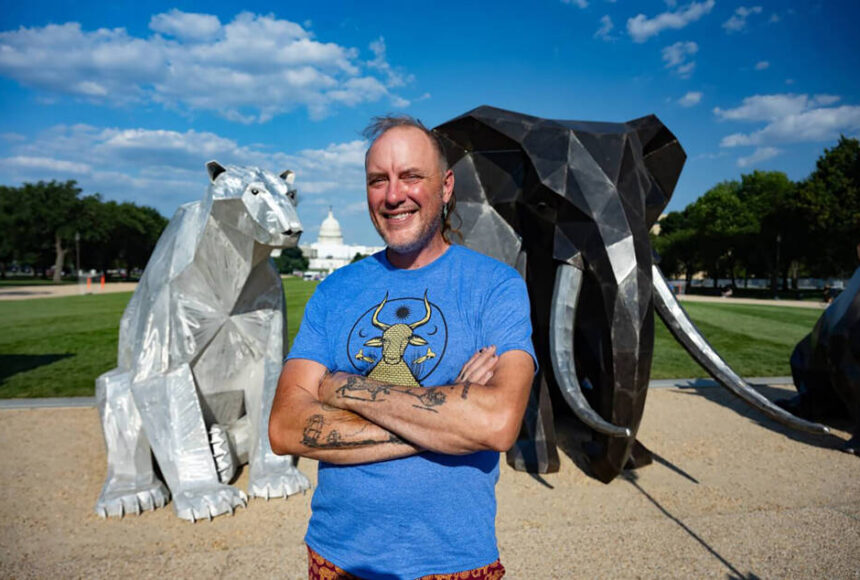 Local artist’s massive animal sculptures premiere on the National Mall in Washington, DC