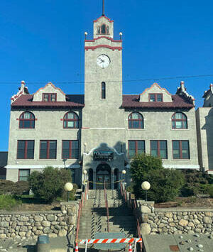 The Okanogan County Courthouse was closed last week after election officials with the auditor’s office found an unknown substance when counting ballots on Tuesday, Aug. 1 The courthouse was opened again on Monday, after a state lab determine the substance to be non-toxic. Crystal Hawley/submitted photo