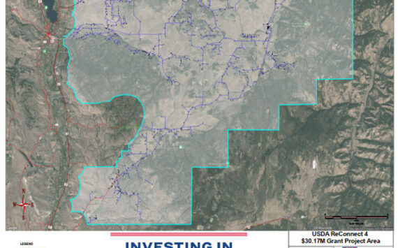 USDA ReConnect4 $30.17 million grant project area. Source: OKPUD No. 1.