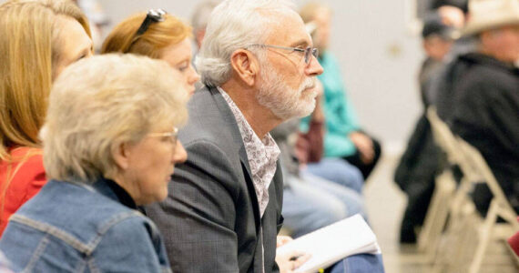 U.S. Rep. Dan Newhouse, who represents Washington state’s 4th Congressional District, at Monday’s public meeting in Omak regarding a federal proposal to reintroduce grizzly bears into north-central Washington state.
Photo courtesy of U.S. Rep. Dan Newhouse’s office.