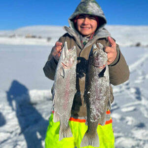Andrew Alcala from Chelan won first place for longest fish at 21.25" in the Youth Division.. He also got Heaviest Fish in the Northwest Ice Fishing Festival.