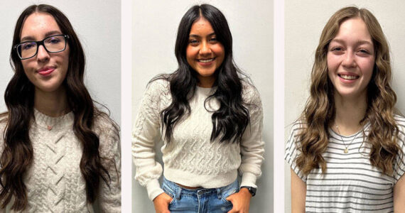 May Festival Royalty candidates Jayden Glover, Anna Hernandez and Sierra Buckmiller.