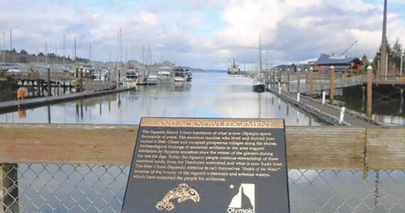 Overlooking the Puget Sound in Olympia, stands an acknowledgment honoring Native American tribes. WNPA photo