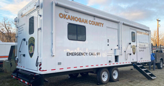The Okanogan County Sheriff’s Office’s newly completed Mobile Command Vehicle/Trailer. The command trailer’s purpose is to support county agencies and entities (city, county, fire, EMS and other special purpose districts) in the county during unusual or disaster events. OCSO photo