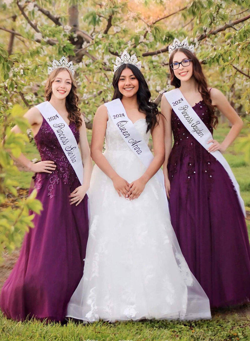 The 2024 Oroville May Day Royalty, Queen Anna Hernandez and Princesses Sierra Buckmiller and Jaden Glover, invite everyone to celebrate 90 years of “Turning Back Time” and join the community in enjoying May Festival this weekend. Events are planned around town from Friday to Sunday, with the Grand Parade on Saturday. starting at 10 a.m. and making its way to Veterans Memorial Park. <em>Submitted photos</em>