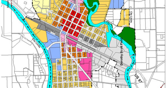 The  new land use map being proposed for adoption by the City of Oroville. Highlands & Associates Image