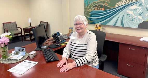 Gary De Von/staff photoHelen Casey is retiring after 54 years in the banking industry. A special party will be held for her on Friday, April 4 at the Oroville branch of Umpqua Bank. Gary De Von/staff photo