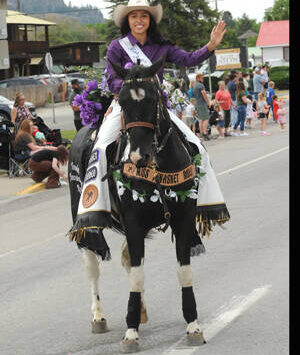Miss Tonasket Rodeo 2025 Izzabel Cruz in the May Festival Parade. Gary De Von/staff photo
