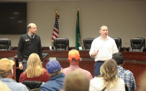 Following a recent town hall meeting in Omak, Washington State District 7 Representatives Hunter Abell and Andrew Engell sat down to discuss the outcomes of the latest legislative session and the challenges and priorities facing Okanogan County and the region.Laura Knowlton/staff photo