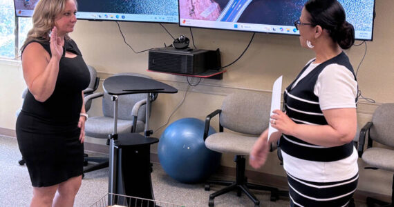 Crystal Hawley was officially sworn in as as the new Mid-Valley Hospital & Clinic Commissioner representing District 1. on Tuesday, July 8, 2025. Submitted photos