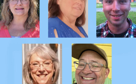 Oroville School Board candidates (clockwise from top left) Traci Neal, Geraline Savoia, Travis Loudon, Valerie Coolidge and Mike Egerton.