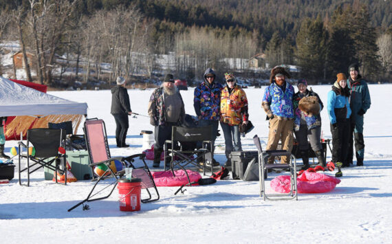 Andy Gasho and his show-stopping crew won the best shanty award, featuring a Hawaiian-themed setup, with fishermen in Hawaiian shirts. Laura Knowlton/staff photo