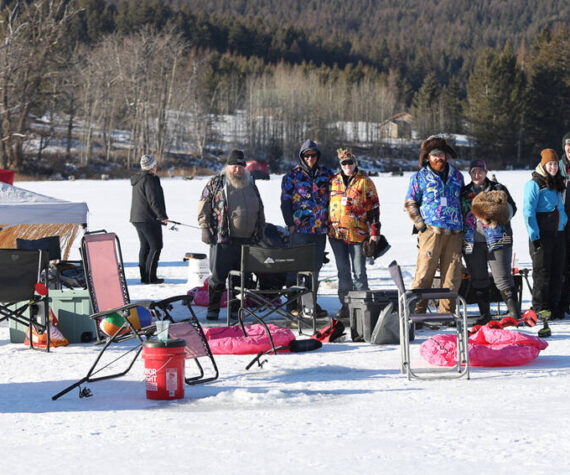 Andy Gasho and his show-stopping crew won the best shanty award, featuring a Hawaiian-themed setup, with fishermen in Hawaiian shirts. Laura Knowlton/staff photo