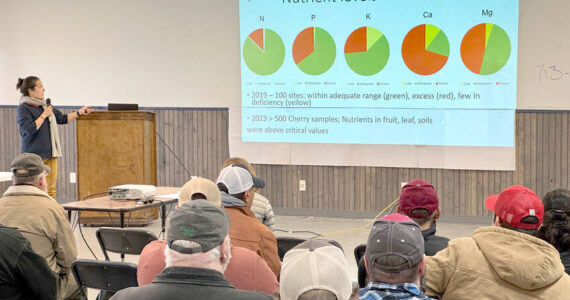 Bernardita Sallato, with WSU Extension, spoke on apple and cherry fertility and Getting the most bang for your buck at the 2025 Okanogan Horticultural Society meeting. Gary De Von/GT file photo