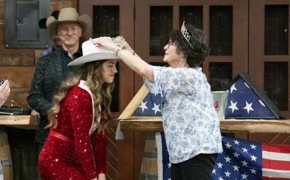 Submitted photo
Natalie Brownlee was crowned by the beloved Miss Rodeo Tonasket of 1961, Sheri Grillo Laurie, as the 2026 Miss Rodeo Tonasket a moment that connected generations of rodeo royalty and the longstanding tradition of the program.