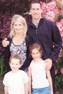 Submitted photos	Trevor and Caroline Johnson with their children. The Johnsons, Curt and Sue Daltroy and Lorenzo Arcari, have purchased the old Rainbow Resort on Spectacle Lake and will be reopening it as Sonora Point Resort in April. They plan many chang