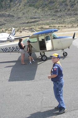 Photos by Gary A. DeVon    Centennial Airport Day last Saturday started with a pancake breakfast cooked up and served by volunteers with lots of help from local Cub Scouts. More than 100 breakfasts were served t