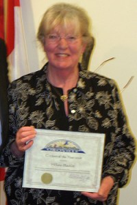 Hilary Blackler was named "Citizen of the Year' at the Chamber of Commerce Banquet. She received the award not only for co-chairing the Oroville Centennial Park Project, but for the many things she does to beautify the community.