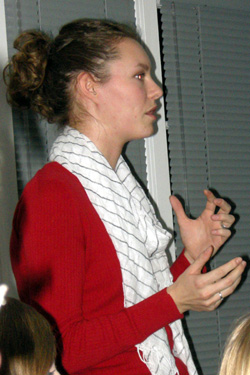 Photo by Gary DeVonOroville Senior Austianna Quick, a student rep to theState Board of Education, reported on a recent trip she took to Denver Coloradowith other studen