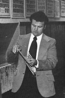 Oroville High School Annual photo of Frank Motta in his first job as a principal at Oroville High School.