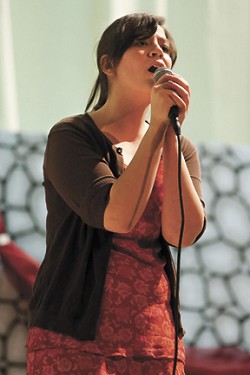 Tonasket's Cierra Williams (shown performing at a high school event last month) will be one of 15 finalists vying for top honors on Saturday at the Nashville Country Star state finals at the Omak PAC. Photo by Brent Baker