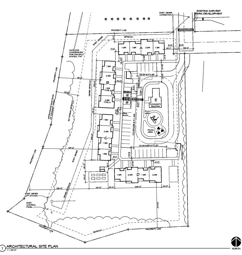 ZBA Architects Drawing 
Part of a recent ZBA Architects’ rendering of what the layout of the new OHA housing project will look like. Construction of the project is set to begin in October.
