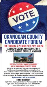 Okanogan County Candidate Forum hosted by the Oroville Chamber of Commerce & Okanogan Valley Gazette-Tribune