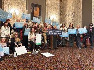 Sen. Patty Murray, D-Washington, joined with supporters in Olympia to celebrate passage of a $1.85 billion increase in federal funding for the Child Care and Development Block Grant. The increase was part of a large appropriations bill adopted in December.