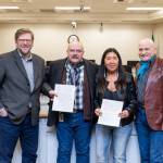 Reps. Mike Chapman, Tom Dent, Debra Lekanoff and Joel Kretz sign legislation, Feb. 17, 2023. <em>Submitted photo</em>