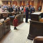 This young girl decided to have a look around the House chamber during Childrens Day at the state legislature. <em>Alexandria Osborne/submitted photos </em>
