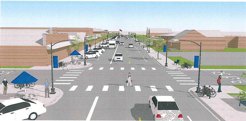 An artists conseption of what the Tonasket Perfect Passage Project might look like.