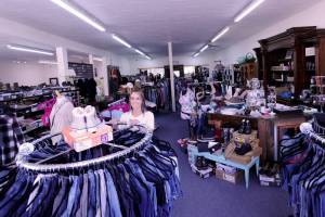 Joni Wright, owner of the Wright Place located at 811 Appleway Avenue, offers brand new and gently used clothing, shoes and more.
Gary DeVon/staff photo