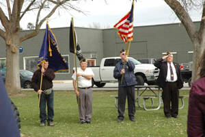 Color Guard from Orovilles American Legion Hodges Post #84.