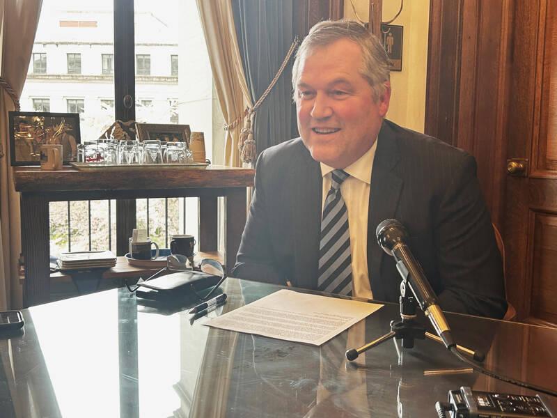 House Republican Leader J.T. Wilcox discusses his decision to leave his leadership position. WNPA photo